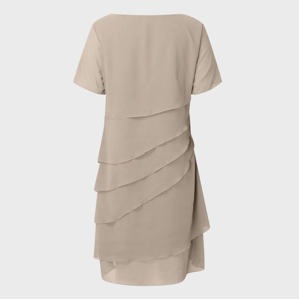 Women's Tiered Chiffon Cocktail Dress