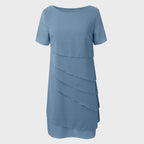 Women's Tiered Chiffon Cocktail Dress