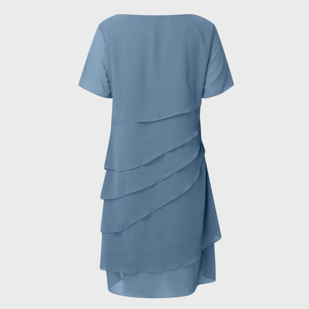 Women's Tiered Chiffon Cocktail Dress