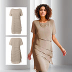 Women's Tiered Chiffon Cocktail Dress