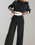 Women's Wide-Leg Tracksuit Trousers Set