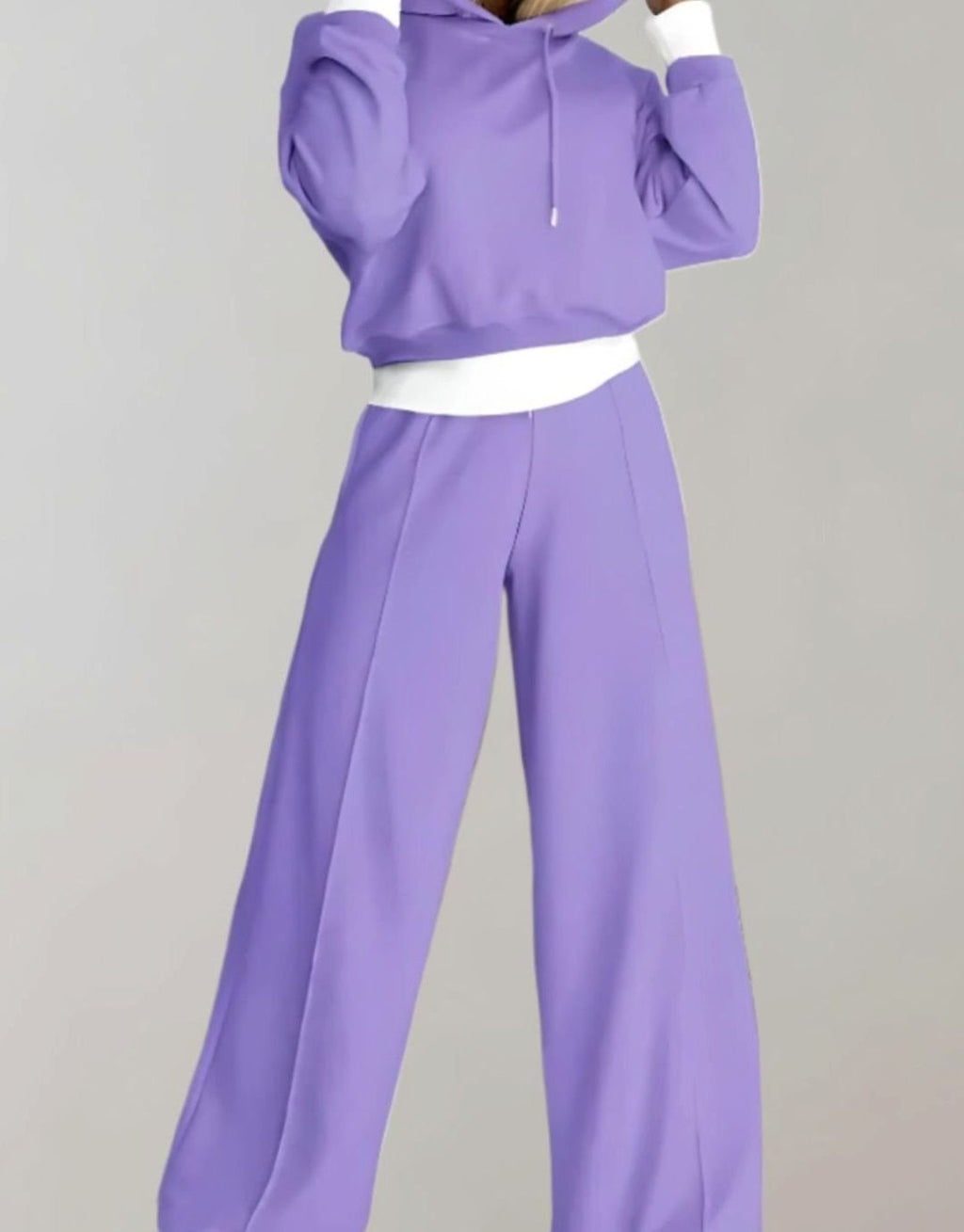 Women's Wide-Leg Tracksuit Trousers Set