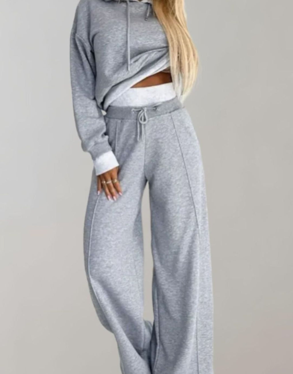 Women's Wide-Leg Tracksuit Trousers Set
