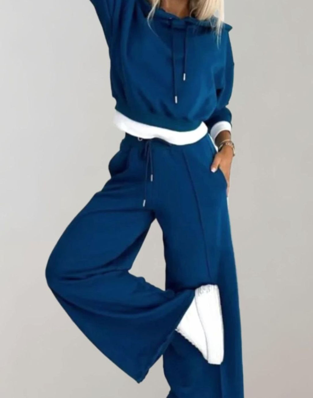 Women's Wide-Leg Tracksuit Trousers Set