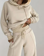 Women's Wide-Leg Tracksuit Trousers Set