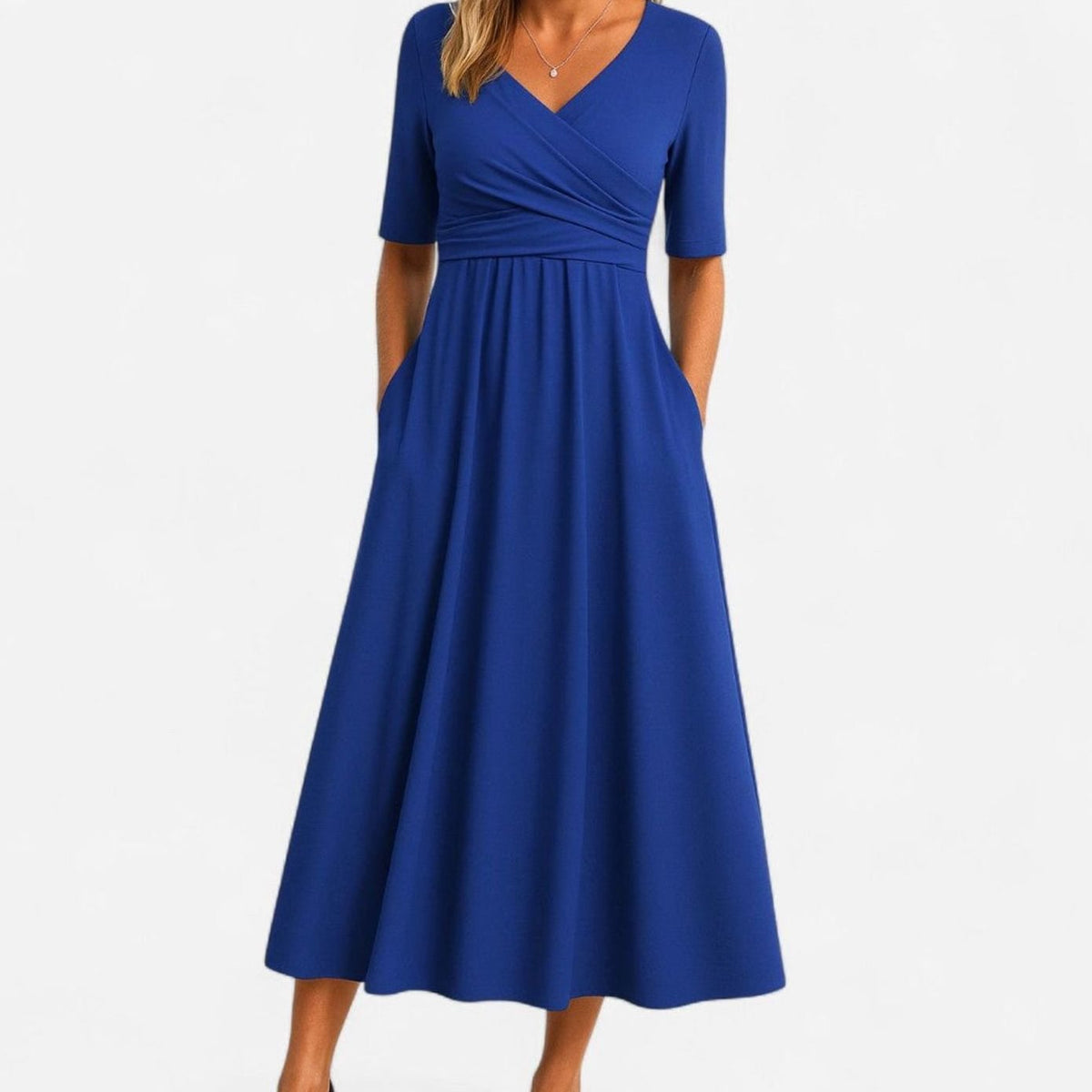 Women's V-Neck Midi Summer Dress