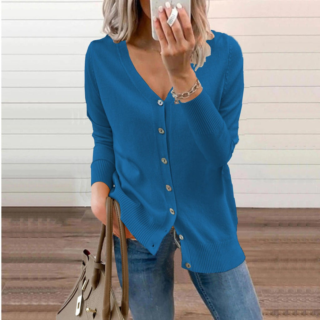 Women's Knit V-Neck Cardigan