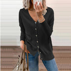 Women's Knit V-Neck Cardigan