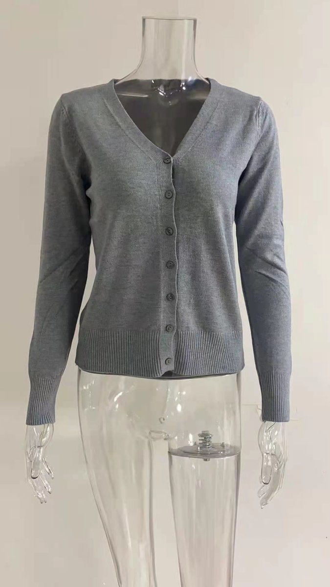 Women's Knit V-Neck Cardigan