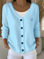 Women's Button-Front Knit Jumper