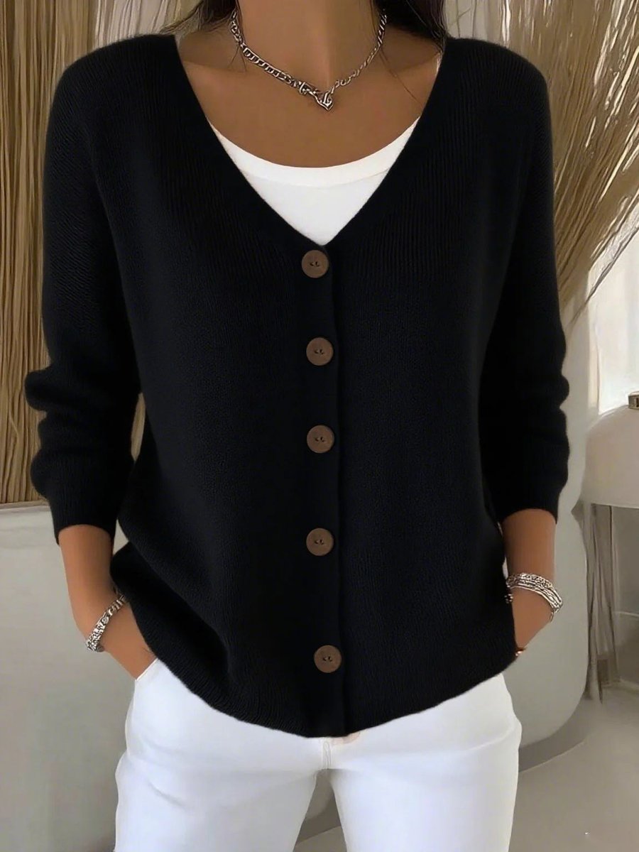 Women's Button-Front Knit Jumper