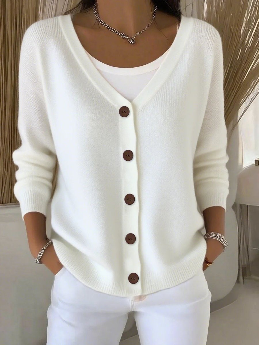 Women's Button-Front Knit Jumper