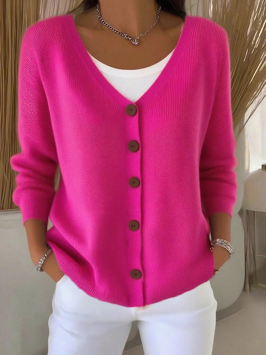 Women's Button-Front Knit Jumper