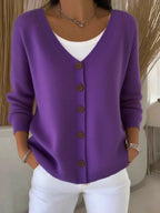 Women's Button-Front Knit Jumper