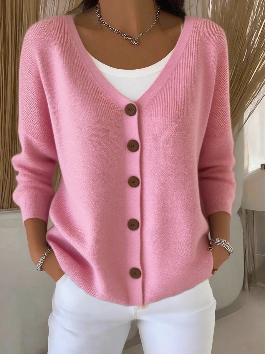 Women's Button-Front Knit Jumper
