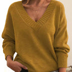 Women's Soft Knit V-Neck Jumper