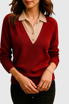 Women's Polo Collar Knit Jumper