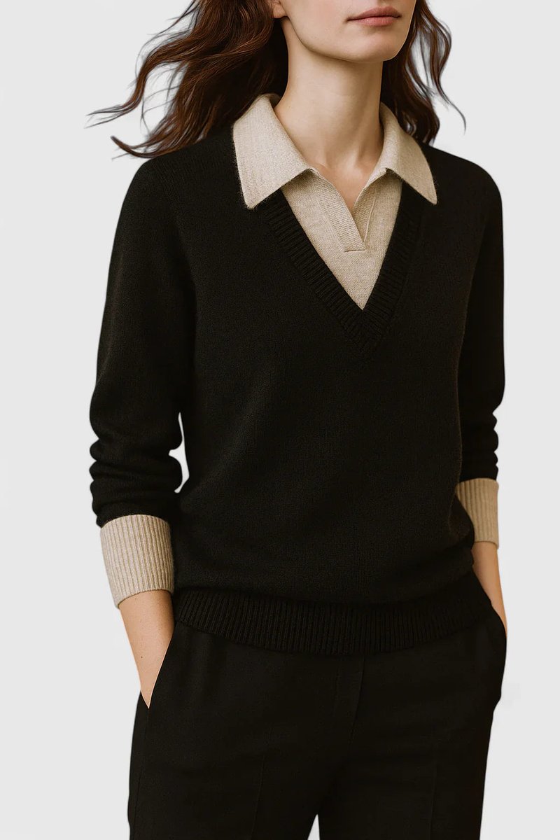 Women's Polo Collar Knit Jumper