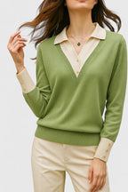 Women's Polo Collar Knit Jumper