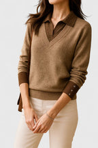 Women's Polo Collar Knit Jumper