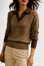 Women's Polo Collar Knit Jumper