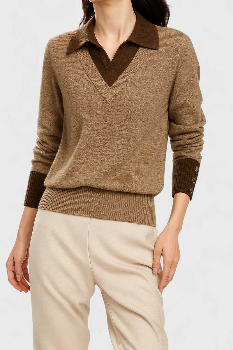 Women's Polo Collar Knit Jumper