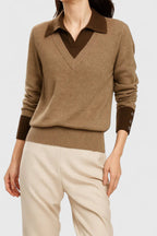 Women's Polo Collar Knit Jumper