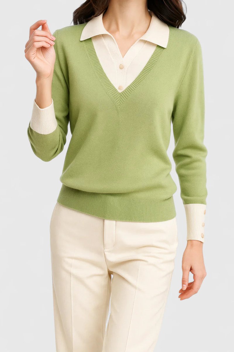 Women's Polo Collar Knit Jumper