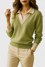 Women's Polo Collar Knit Jumper