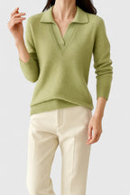 Women's Polo Collar Knit Jumper