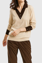 Women's Polo Collar Knit Jumper