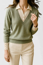 Women's Polo Collar Knit Jumper