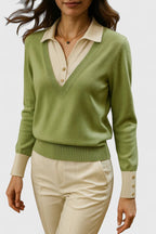 Women's Polo Collar Knit Jumper