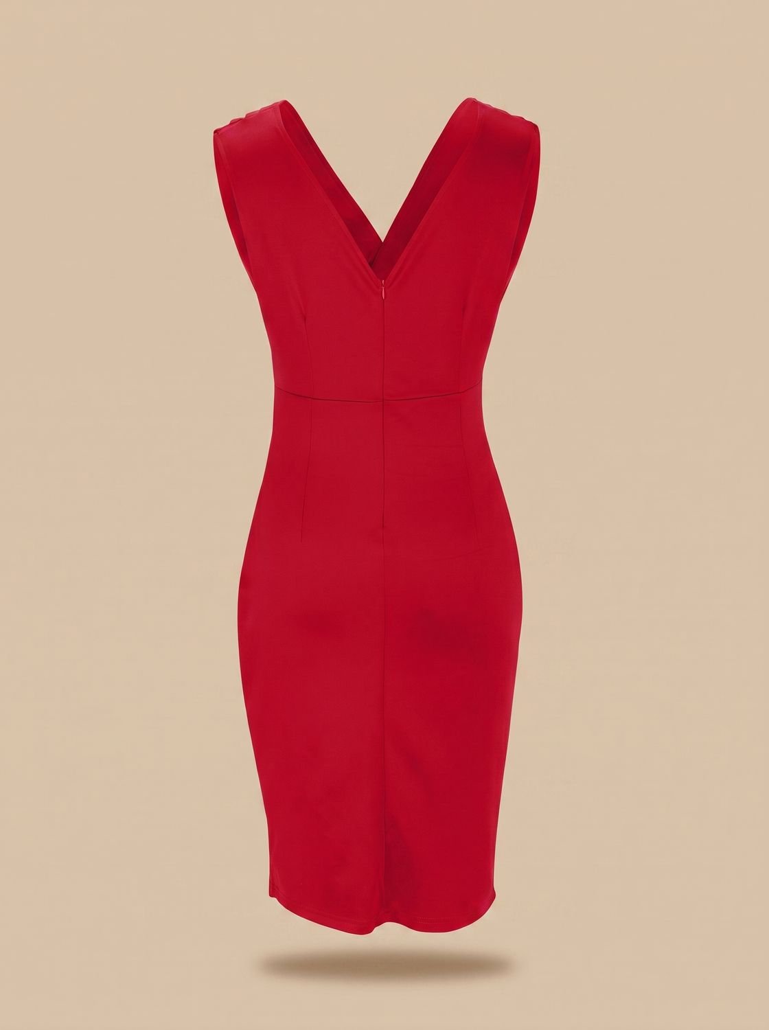 Women's V-Neck Midi Dress Side Slit