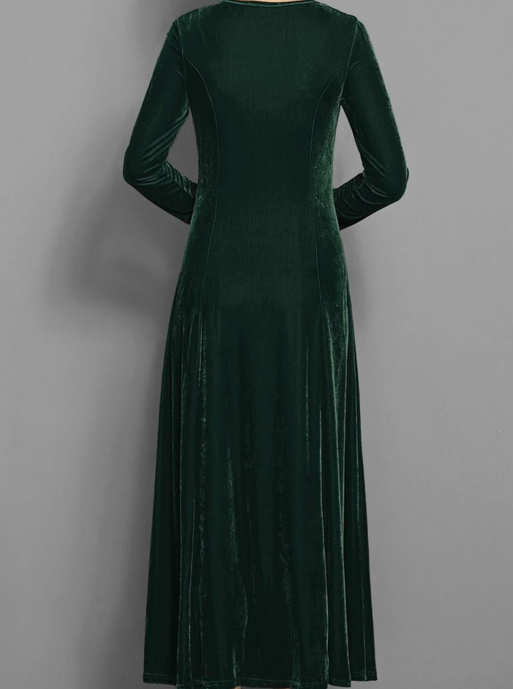 Women's Velvet A-Line Maxi Dress
