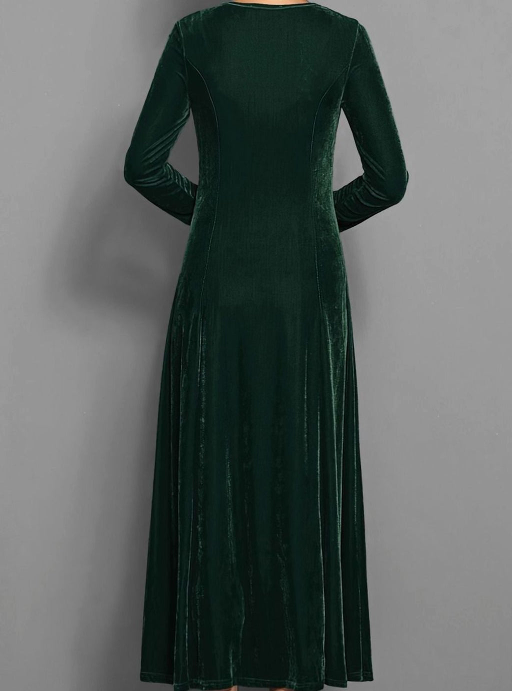 Women's Velvet A-Line Maxi Dress