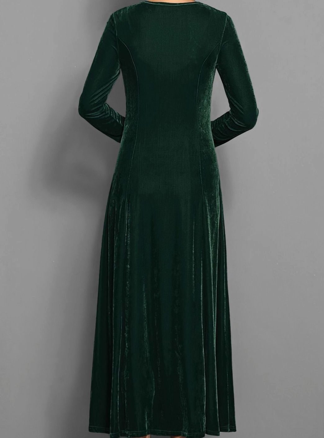 Women's Velvet A-Line Maxi Dress