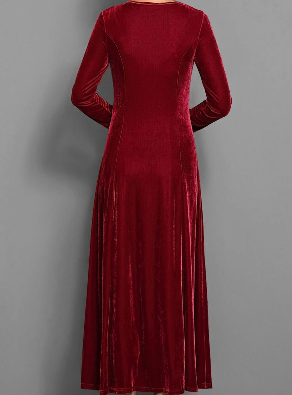 Women's Velvet A-Line Maxi Dress