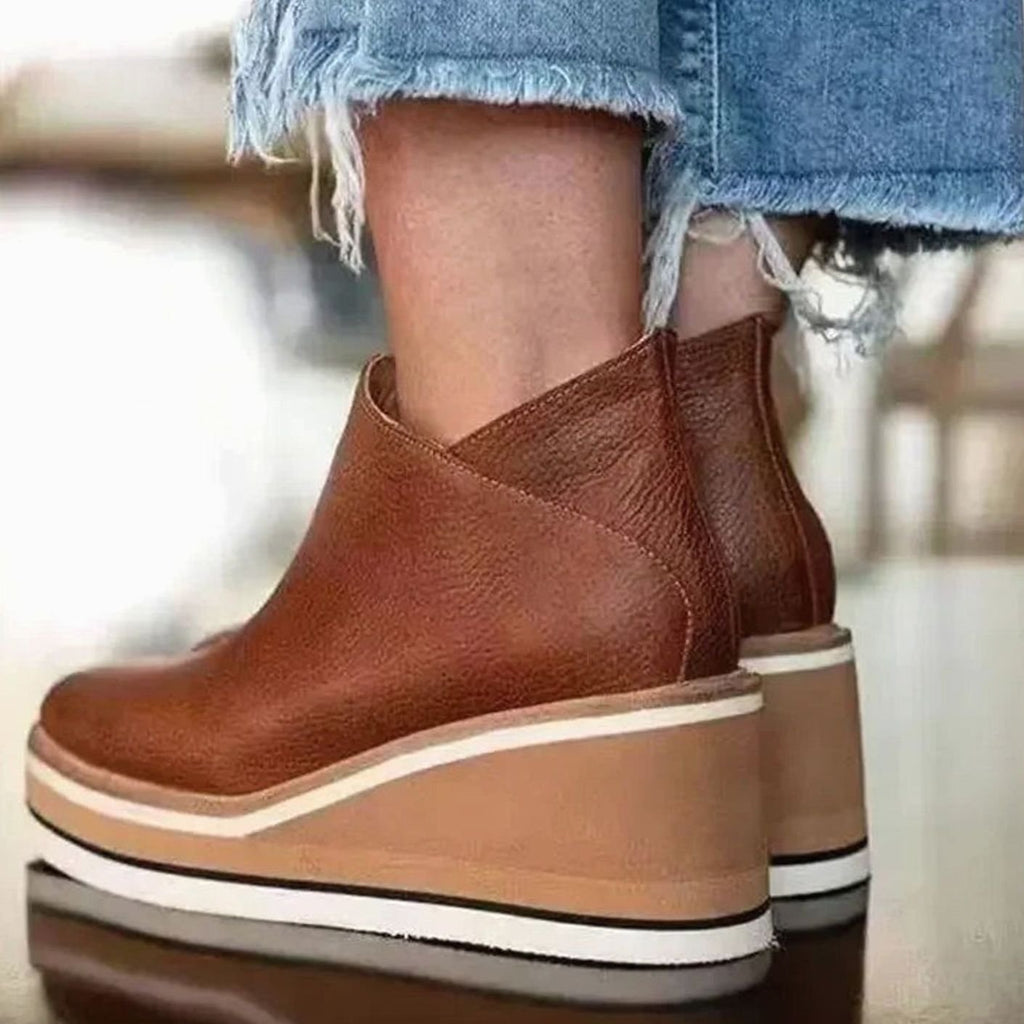 Women's Slip-On Wedge Chelsea Boots