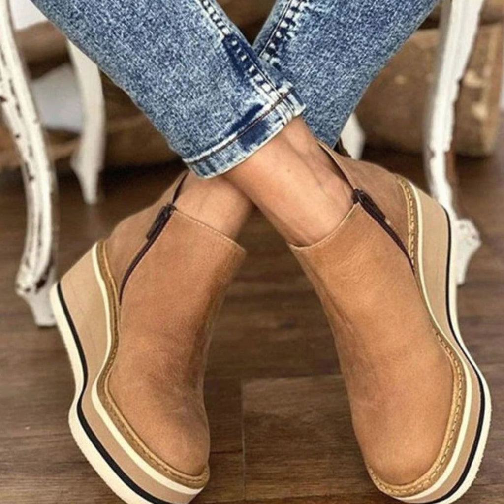 Women's Slip-On Wedge Chelsea Boots
