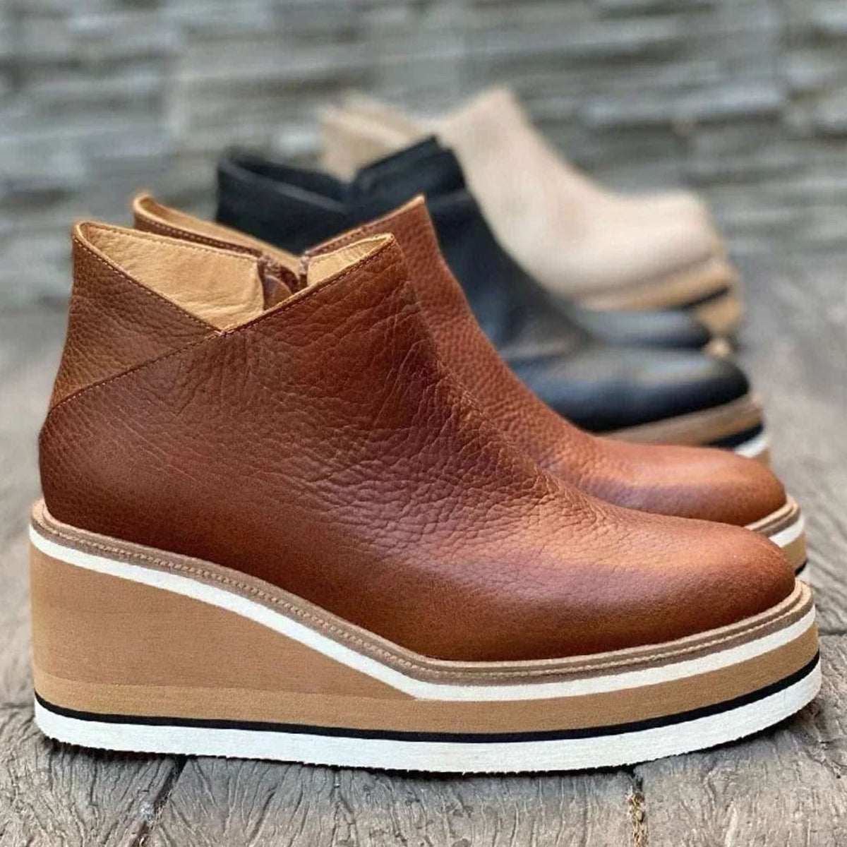 Women's Slip-On Wedge Chelsea Boots