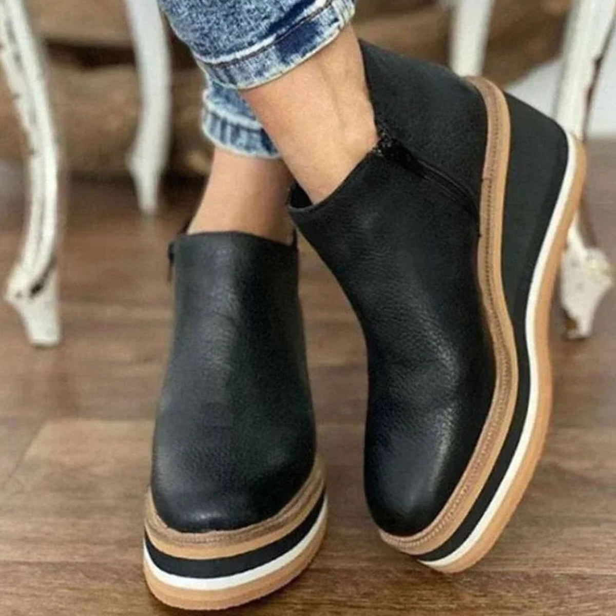 Women's Slip-On Wedge Chelsea Boots