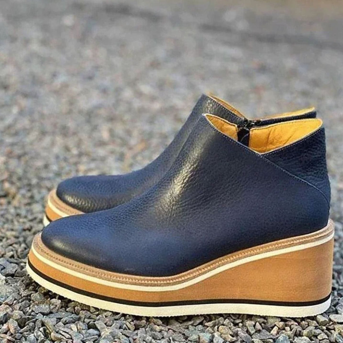 Women's Slip-On Wedge Chelsea Boots