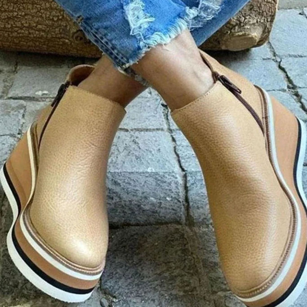Women's Slip-On Wedge Chelsea Boots