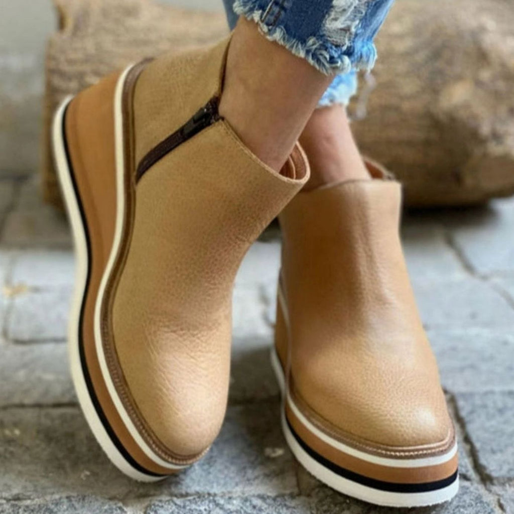 Women's Slip-On Wedge Chelsea Boots