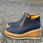 Women's Round Toe Wedge Ankle Boots