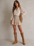 Women's Embroidered Western Suede Boots