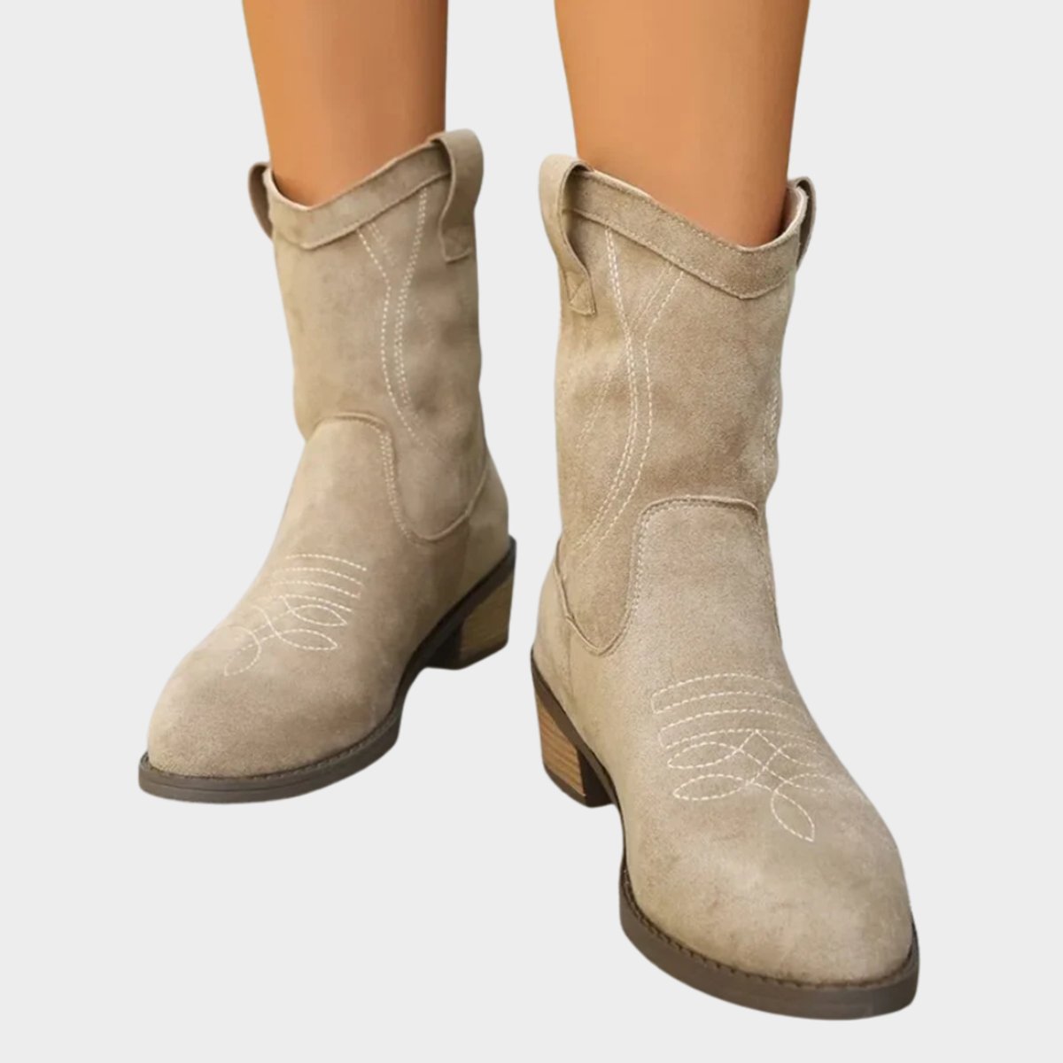 Women's Western Suede Ankle Boots