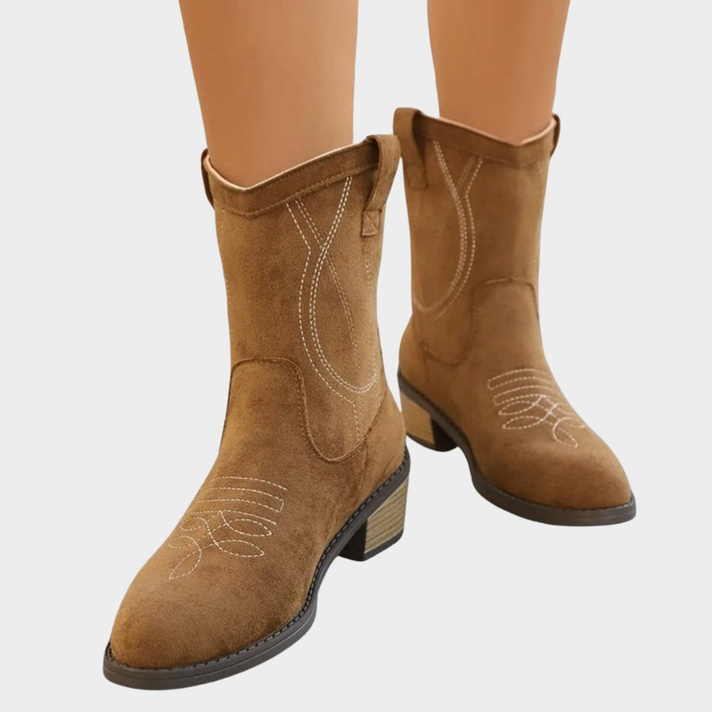 Women's Western Suede Ankle Boots