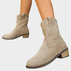 Women's Western Suede Ankle Boots